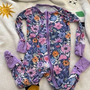 Little sleepies Floral Kids One Piece zippy